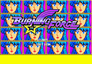 Burning Force title screen for Sega Genesis